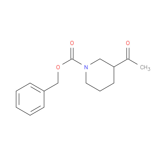 Benzyl 3-acetylpiperidine-1-carboxylate 化学構造式