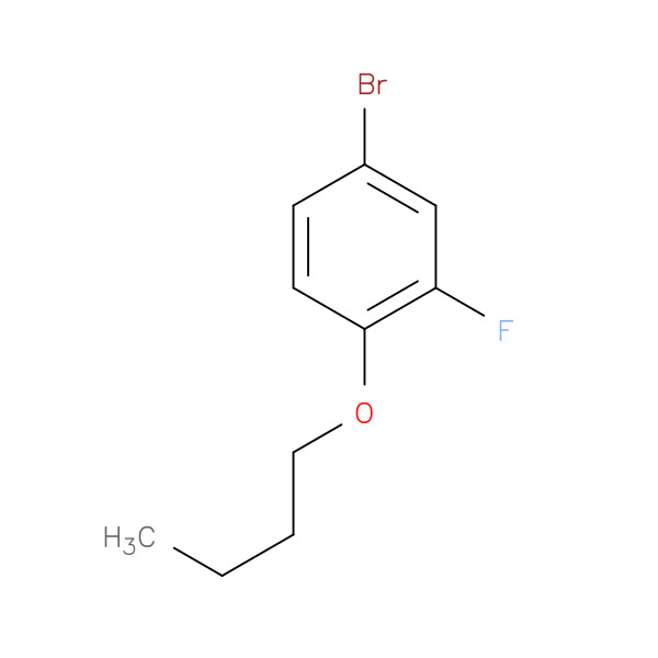 4-Bromo-1-butoxy-2-fluorobenzene 化学構造式