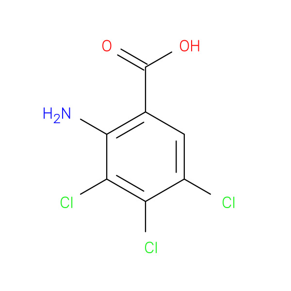 Benzoicacid, 2-amino-3,4,5-trichloro- 化学構造式