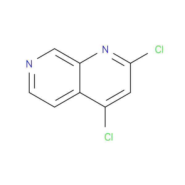 2,4-Dichloro-1,7-naphthyridine 化学構造式