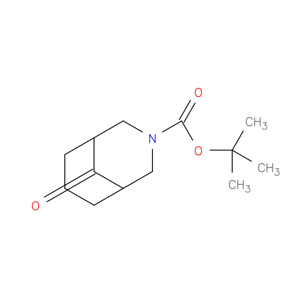tert-Butyl 9-oxo-3-azabicyclo[3.3.1]nonane-3-carboxylate 化学構造式