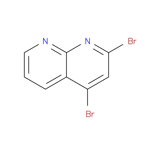 2,4-Dibromo-1,8-naphthyridine 化学構造式