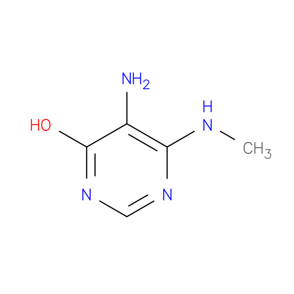 4(1H)-Pyrimidinone, 5-amino-6-(methylamino)- (9CI) 化学構造式
