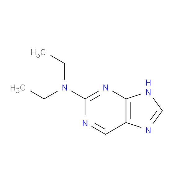 N,N-diethyl-9H-purin-2-amine 化学構造式