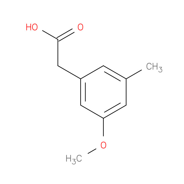 3-Methoxy-5-methylbenzeneacetic acid 化学構造式