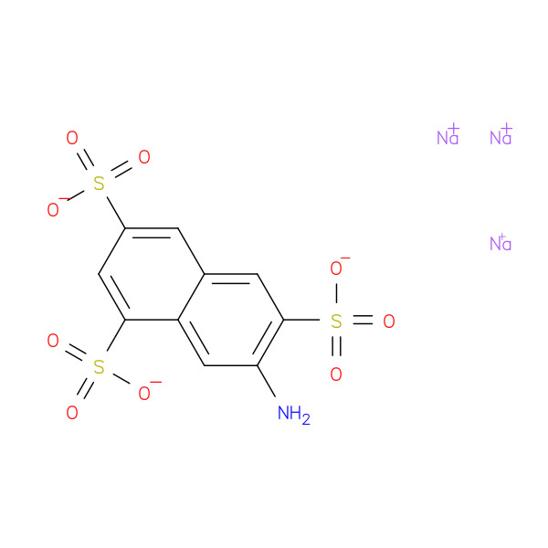 trisodium 7-aminonaphthalene-1,3,6-trisulphonate 化学構造式