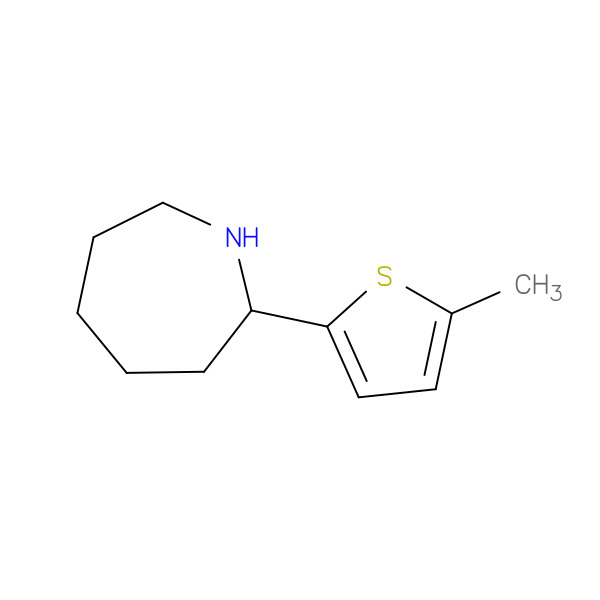 2-(5-METHYL-THIOPHEN-2-YL)-AZEPANE 化学構造式
