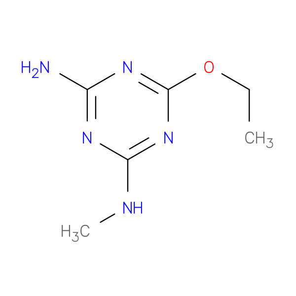 2-AMINO-4-METHYLAMINO-6-ETHOXY-1,3,5-TRIAZINE 化学構造式