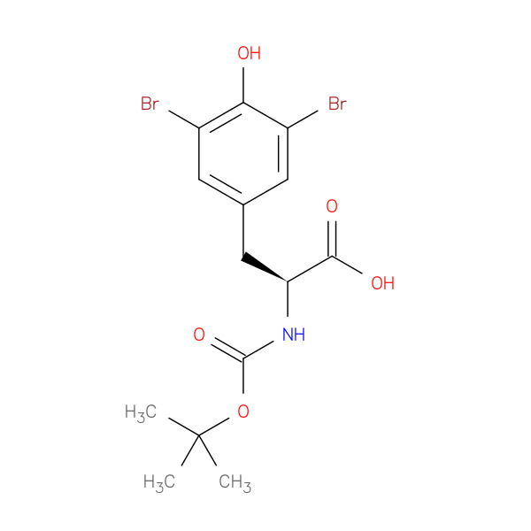 Boc-tyr(3,5-br2)-oh 化学構造式