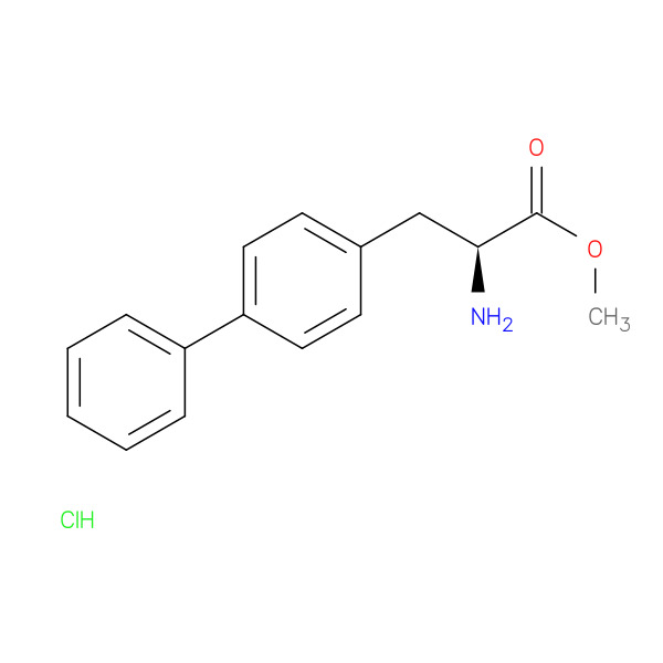 Methyl-2-(S)-biphenyl-2-aminopropionate 化学構造式