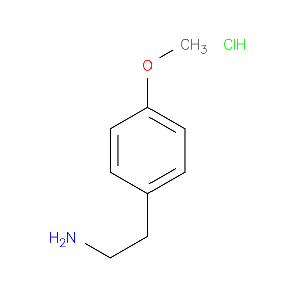 2-(4-Methoxyphenyl)ethylamine Hydrochloride 化学構造式