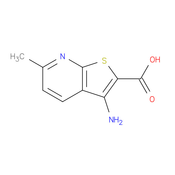 3-AMINO-6-METHYLTHIENO[2,3-B]PYRIDINE-2-CARBOXYLIC ACID 化学構造式