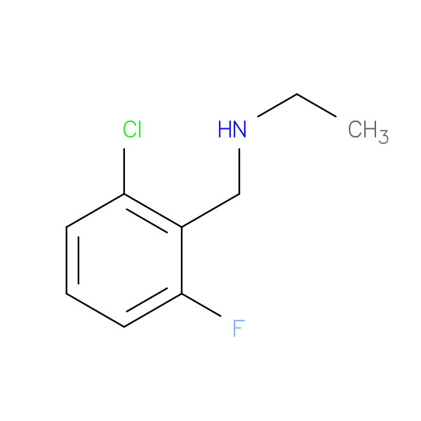 2-Chloro-N-ethyl-6-fluorobenzenemethanamine 化学構造式