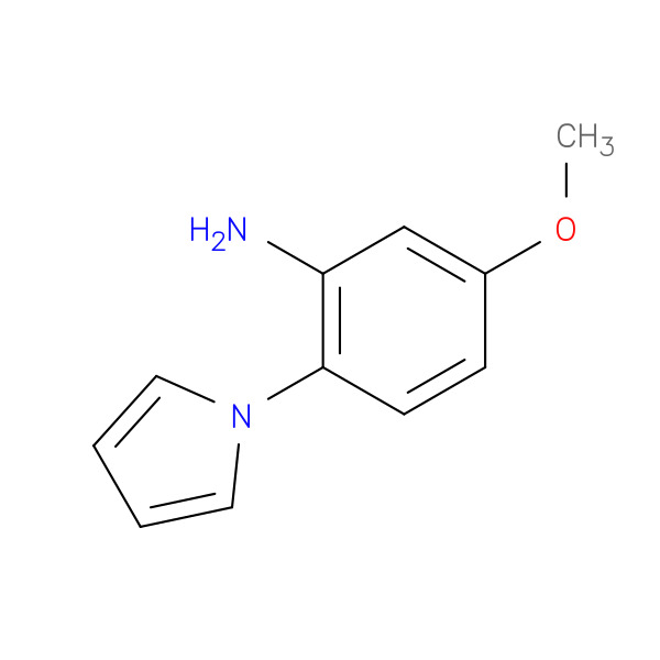 5-Methoxy-2-(1H-pyrrol-1-yl)aniline 化学構造式