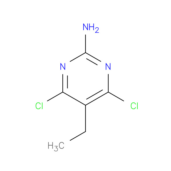 2-Amino-4,6-dichloro-5-ethylpyrimidine 化学構造式