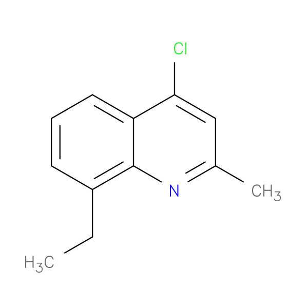 4-Chloro-8-ethyl-2-methylquinoline 化学構造式