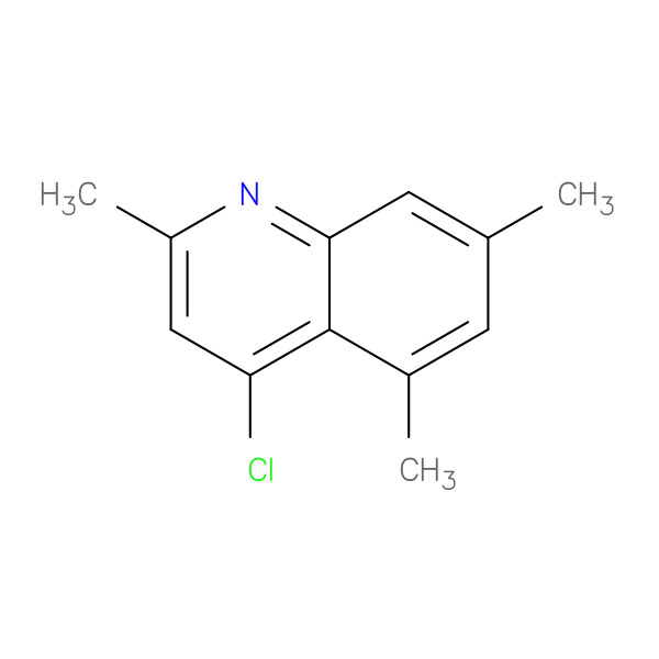 4-Chloro-2,5,7-trimethylquinoline 化学構造式