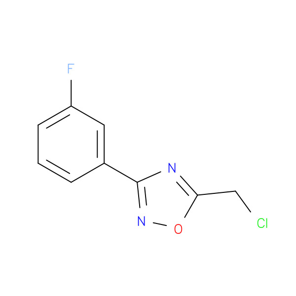 5-(Chloromethyl)-3-(3-fluorophenyl)-1,2,4-oxadiazole 化学構造式