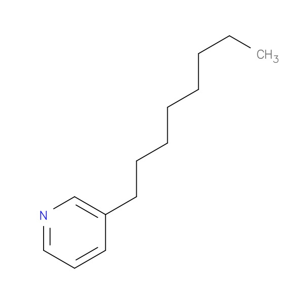 3-Octylpyridine 化学構造式