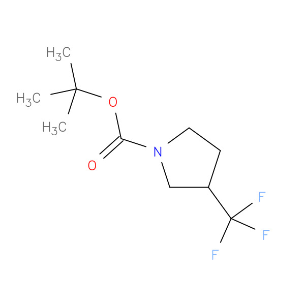 tert-Butyl 3-(trifluoromethyl)pyrrolidine-1-carboxylate 化学構造式