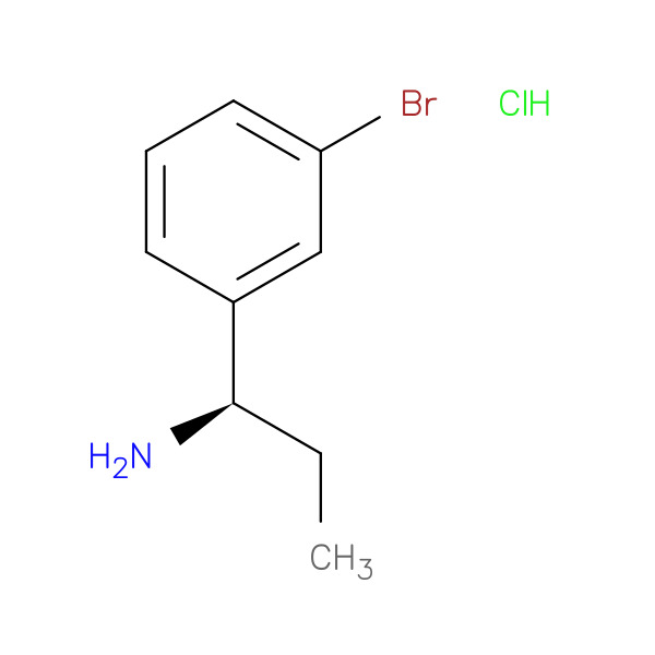 (1R)-1-(3-BROMOPHENYL)PROPYLAMINE HYDROCHLORIDE 化学構造式