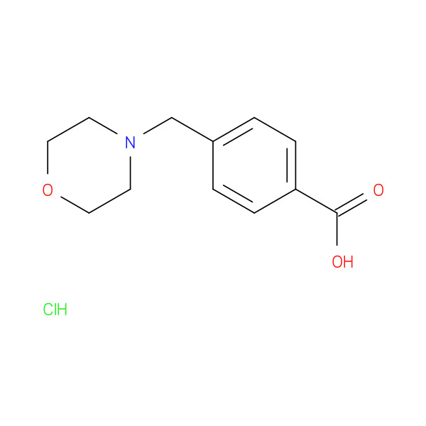 4-(morpholin-4-ylmethyl)benzoic acid hydrochloride 化学構造式