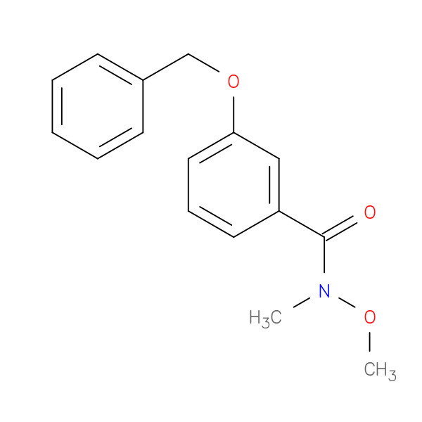 3-(benzyloxy)-N-methoxy-N-methylbenzamide 化学構造式