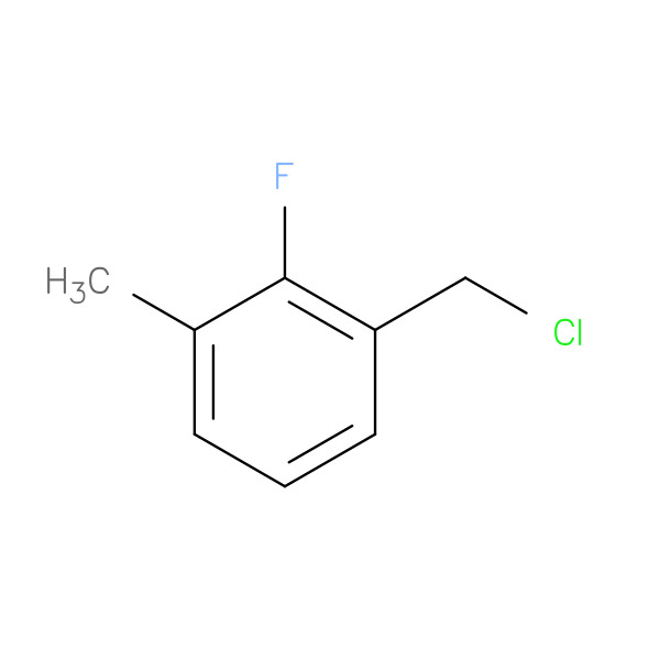 1-(Chloromethyl)-2-fluoro-3-methylbenzene 化学構造式