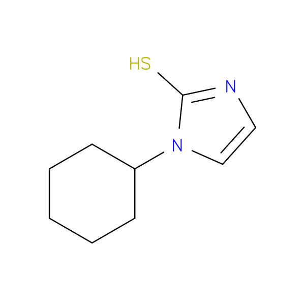 1-cyclohexyl-2-mercaptoimidazole 化学構造式