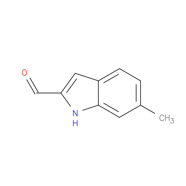 1H-Indole-2-carboxaldehyde, 6-methyl- (9CI) 化学構造式