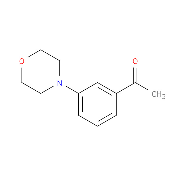 1-(3-Morpholin-4-ylphenyl)ethanone 化学構造式