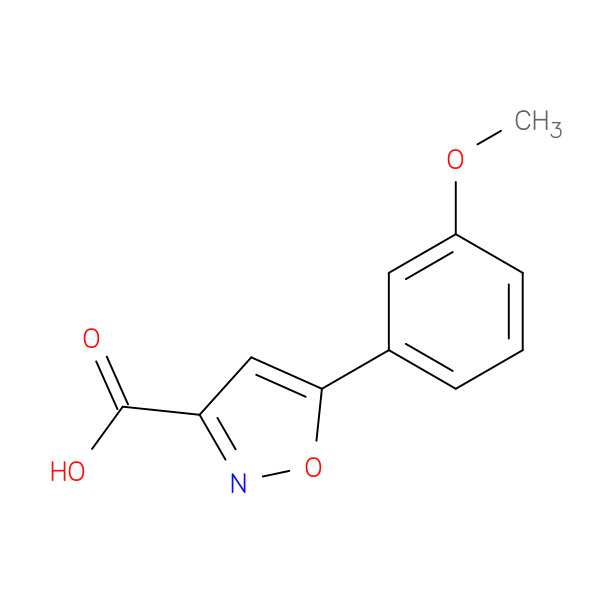 5-(3-Methoxy-phenyl)-isoxazole-3-carboxylic acid 化学構造式