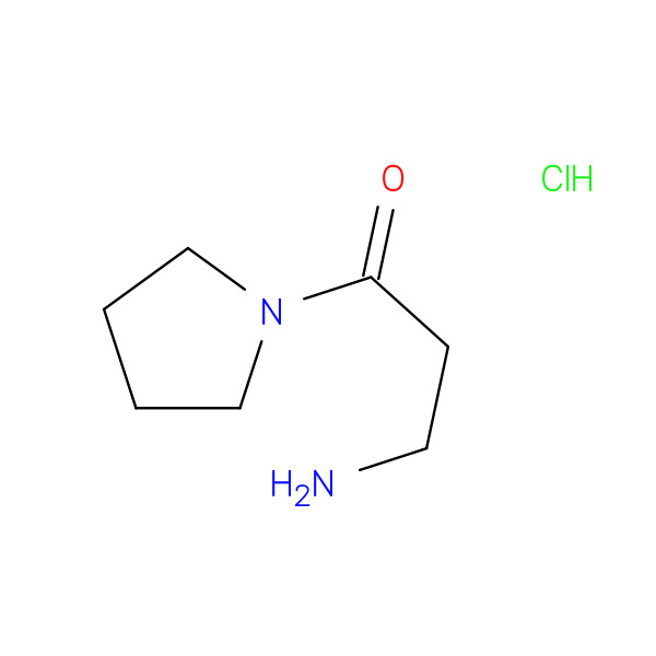 3-Amino-1-(pyrrolidin-1-yl);propan-1-one hydrochloride 化学構造式