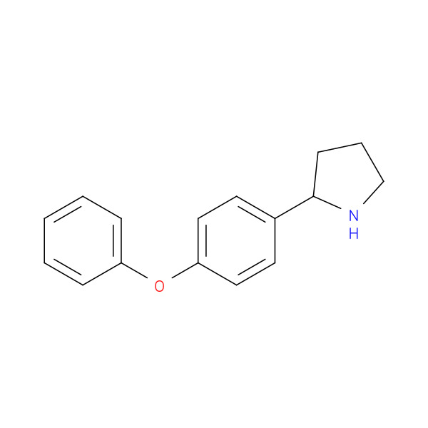 2-(4-PHENOXYPHENYL)-PYRROLIDINE 化学構造式