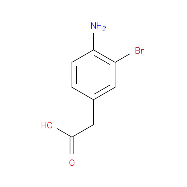 BENZENEACETIC ACID, 4-AMINO-3-BROMO- 化学構造式