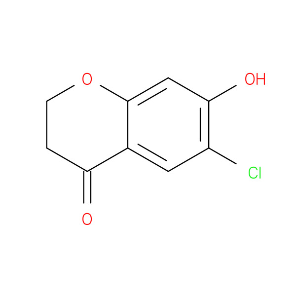 6-CHLORO-7-HYDROXYCHROMAN-4-ONE 化学構造式