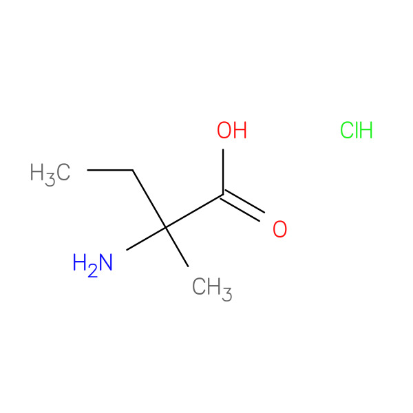 2-Amino-2-methyl-butyric acid hydrochloride 化学構造式