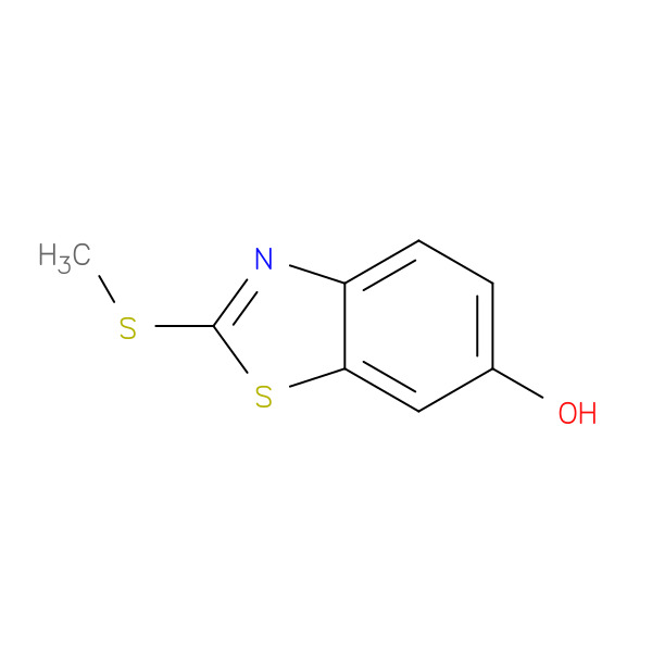 6-Benzothiazolol,2-(methylthio)-(9CI) 化学構造式