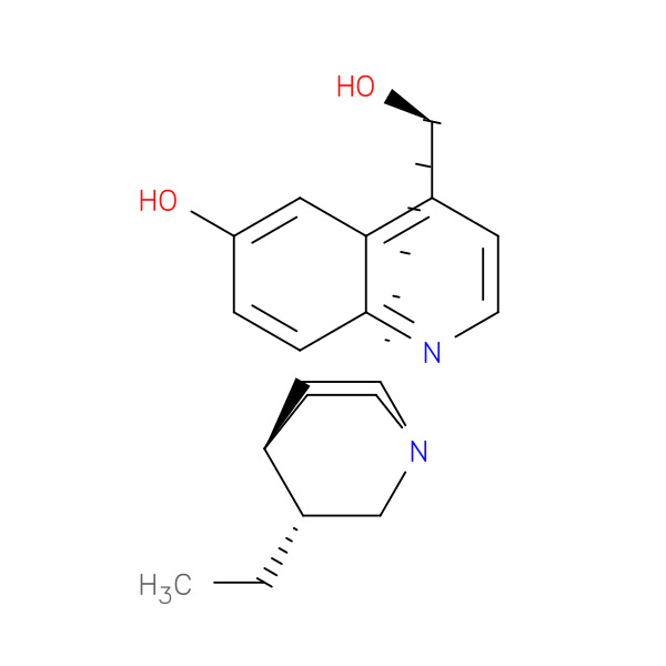 (9S)- 10,11-dihydro-Cinchonan-6',9-diol 化学構造式