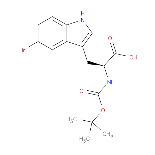 Boc-5-bromo-L-tryptophan 化学構造式