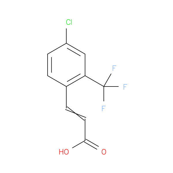 4-Chloro-2-(trifluoromethyl)cinnamic acid 化学構造式
