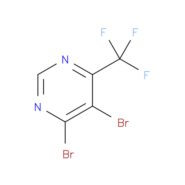 4,5-Dibromo-6-(trifluoromethyl)pyrimidine 化学構造式