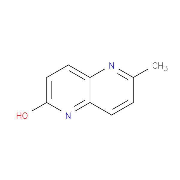 6-Methyl-1,5-naphthyridin-2-ol 化学構造式
