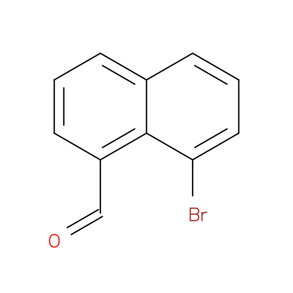8-Bromonaphthalene-1-carboxaldehyde 化学構造式