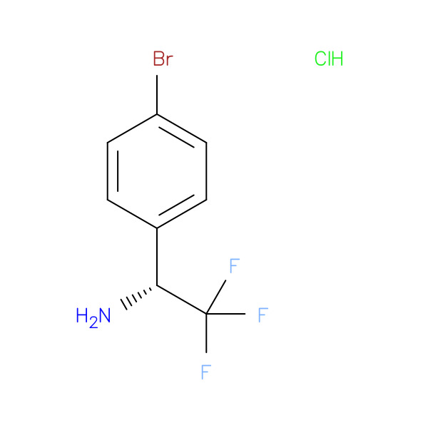 (R)-1-(4-BROMOPHENYL)-2,2,2-TRIFLUOROETHYLAMINE HCL 化学構造式