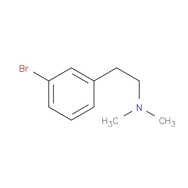 3-Bromo-N,N-dimethylbenzeneethanamine 化学構造式