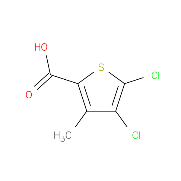 4,5-Dichloro-3-methylthiophene-2-carboxylic acid 化学構造式
