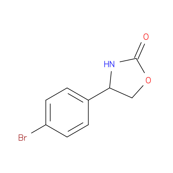 4-(4-bromophenyl)-1,3-oxazolidin-2-one 化学構造式
