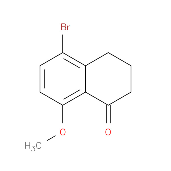 5-broMo-8-Methoxy-3,4-dihydronaphthalen-1(2H)-one 化学構造式