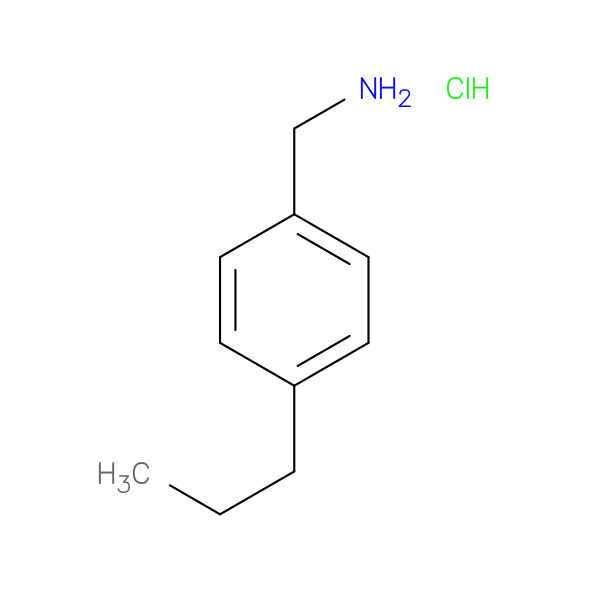 (4-Propylphenyl)methanamine hydrochloride 化学構造式
